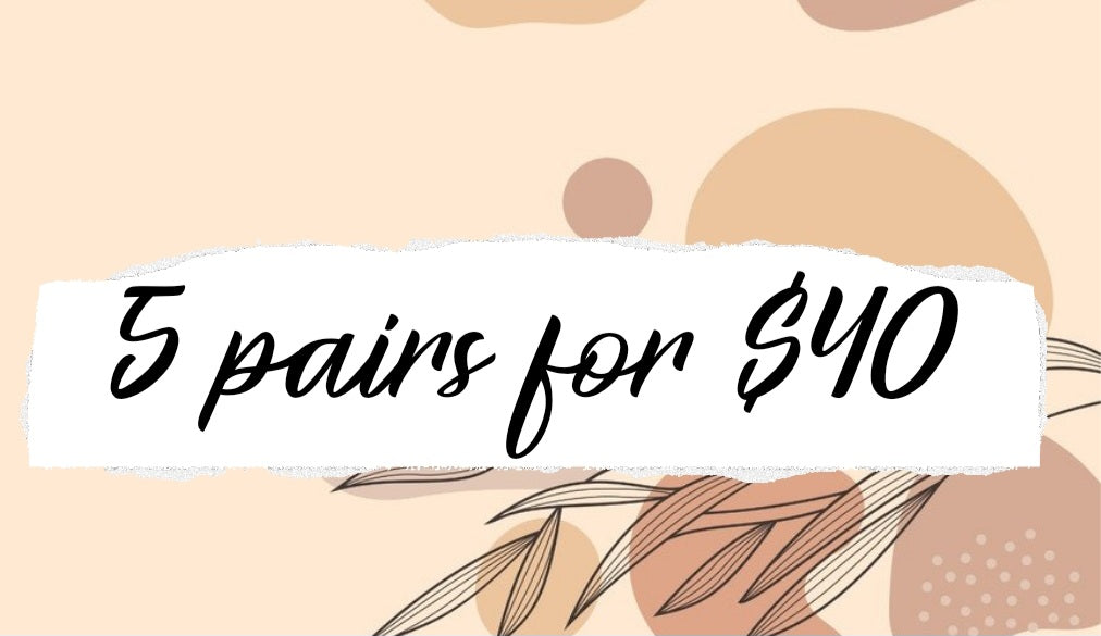 5 Pairs for $40