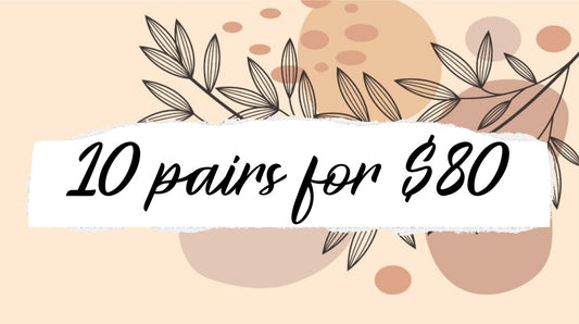 10 pairs for $80