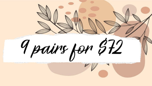 9 pairs for $72